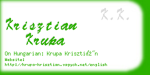 krisztian krupa business card